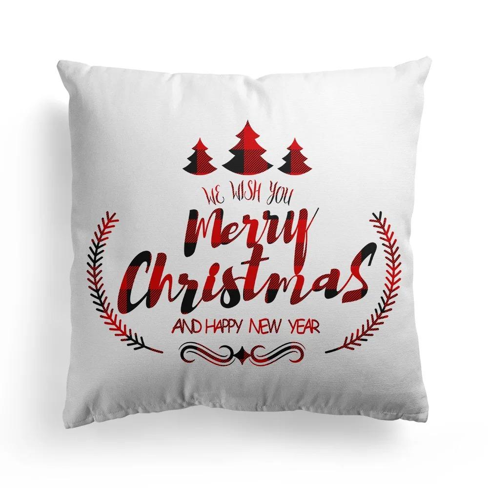 Christmas Themed Pillowcases Car Accessories Office Santa Claus Living Room Sofa Home Pillowcases