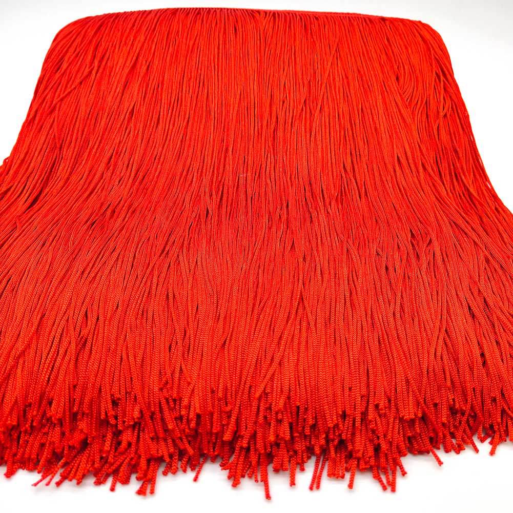 

Полиэстеровое кружево с бахромой для латиноамериканских танцев шириной 30 см - Аксессуар для одежды на заказ красный