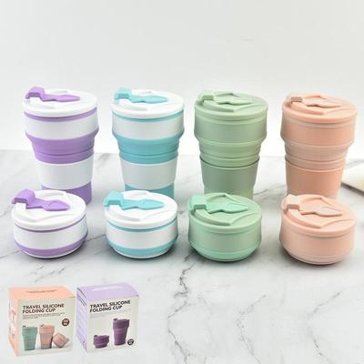 Copo Dobrável de Silicone para Água e Café, 350ml/500ml, Resistente ao Calor e Portátil para Viagem