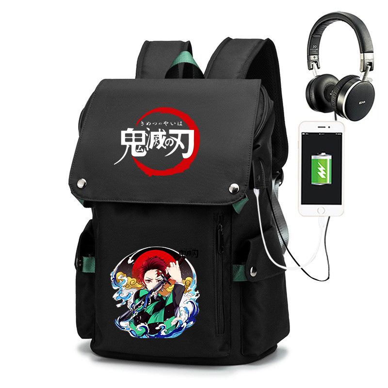 Japan Cartoon Comics Demon Slayer Collaboration Anime Student Large-capacity Printed Backpack 7543