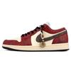 Air Jordan 1 Low Top Vintage Basketball Shoes Men's Unisex, Red HQ3437-101(Team18-)