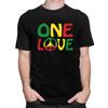 Custom ONE LOVE With Peace Symbol T Shirt for Men Tshirt Casual Tees Jamaican Reggae Tshirt Clothing