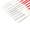 10pcs Steel Filing Tool Woodworking Handcraft Needle File Set, Metal Blade Non-Slip Handle, Small and Delicate Applications, Grt for Hobbies, Prof