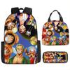 ONE PIECE one piece zaino scolastico zaino Luffy Studenti della scuola primaria e secondaria Zaino di grande capacità Borsa per il pranzo per bambini