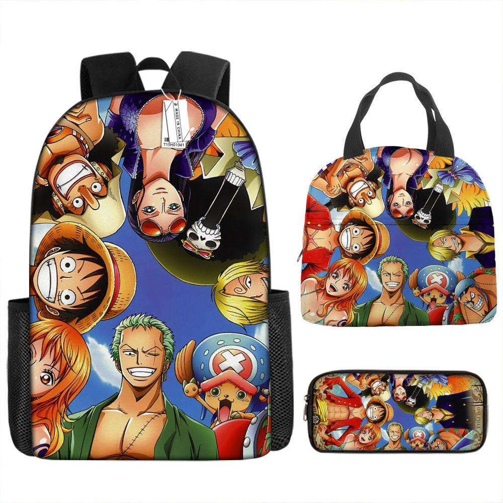 

ONE PIECE one piece шкільний рюкзак Рюкзак Луффі Учні початкової та середньої школи Рюкзак великої місткості Дитяча сумка для обіду Lunch bag