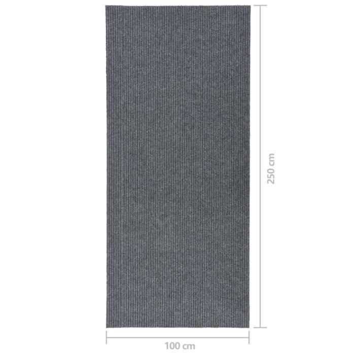 VidaXL Rug 100x250 Cm Grey
