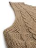 European and American Women's V-Neck Sleeveless Twisted Sweater Vest