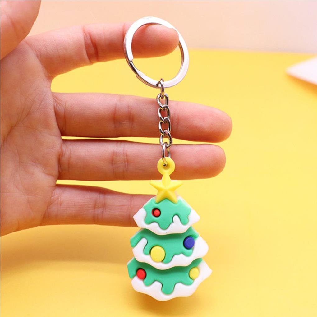 4 Pieces Xmas Keyring Bag Pendent Compact Size Sweet Gift Festival Accessories Christmas Decor Hanging Ornament Holiday Supplies