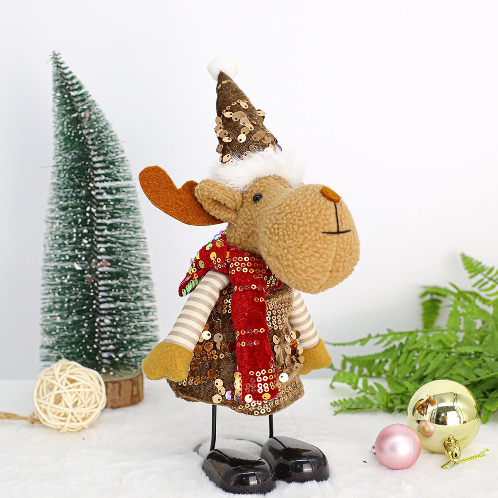 

Christmas Decorations Spring Foot Doll Snowman Old Man Elk Ornaments Desktop Dress Up Christmas Decoration One Size