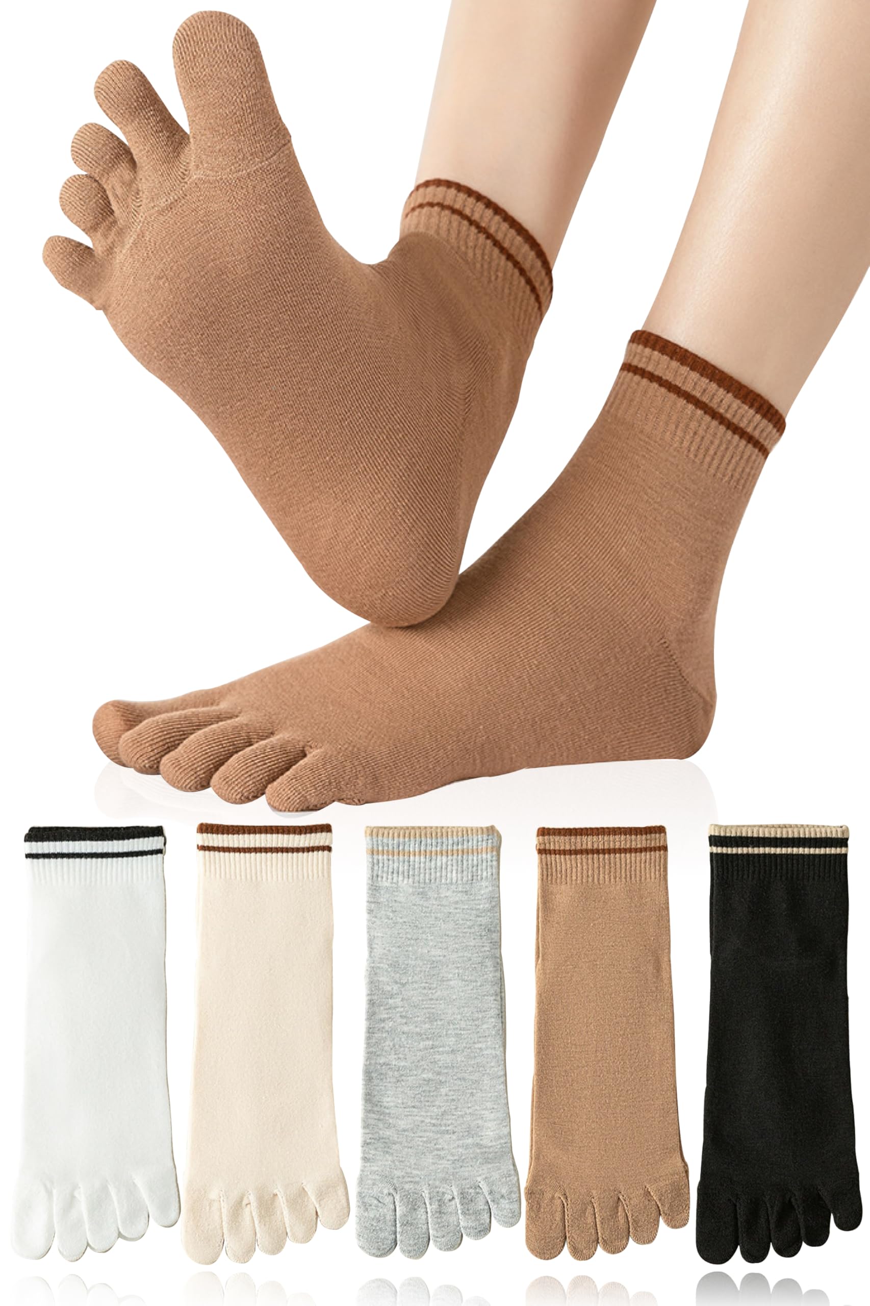 

Five Toe 5 Low Crew Длина 5 Цвет Комплект [AZure] Женские носки, Пары, Носки,