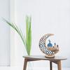 Eid Wooden Moon Muslim Themed Adorn Chic Crafts Home Decor Household Mubarak Festival Ornaments Party Light