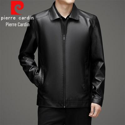 Men's Stand-Collar Faux Leather Jacket