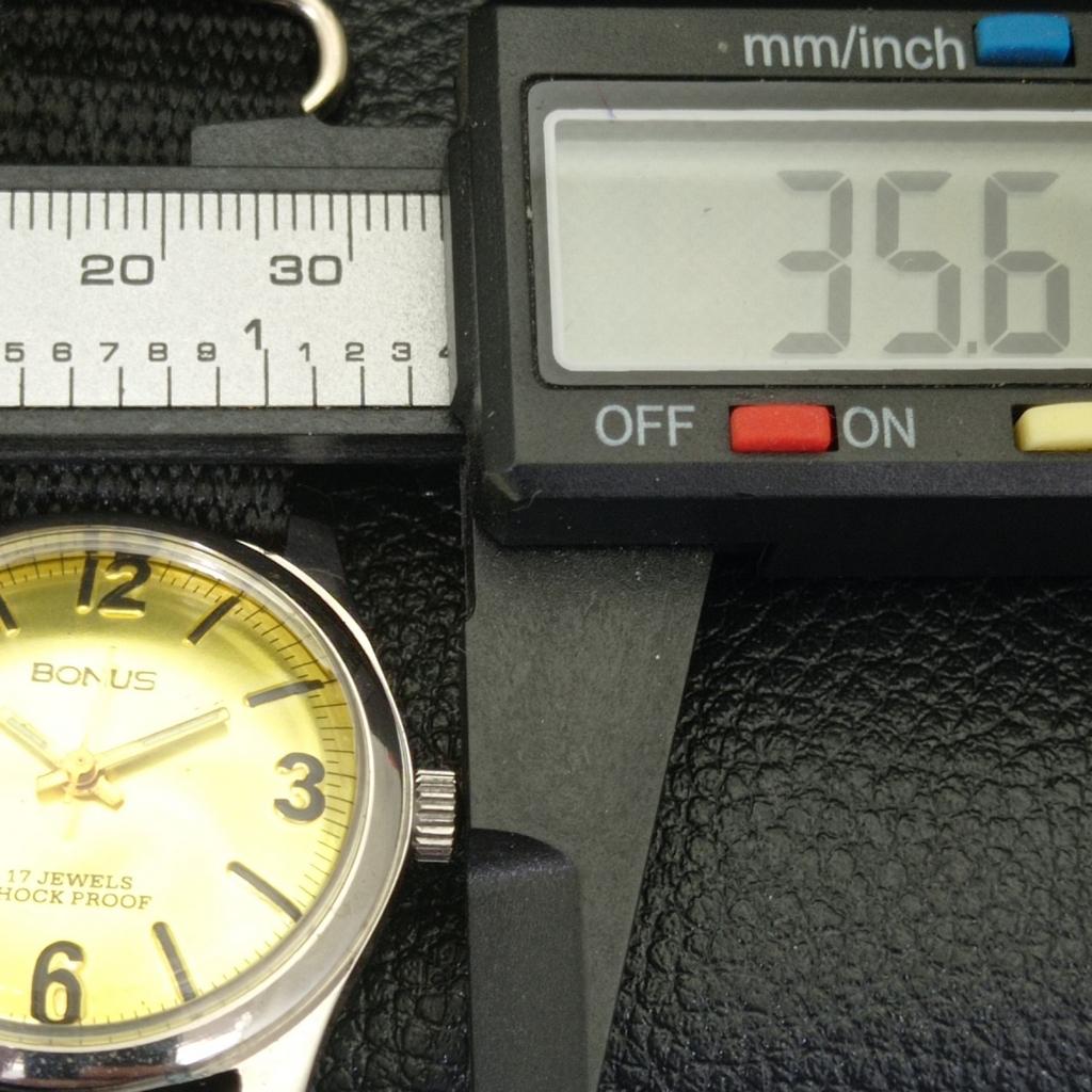 REFURBISHED BONUS HAND-WINDING SWISS MENS GOLDEN COLOR DIAL WATCH a432703-2 R113-a432703