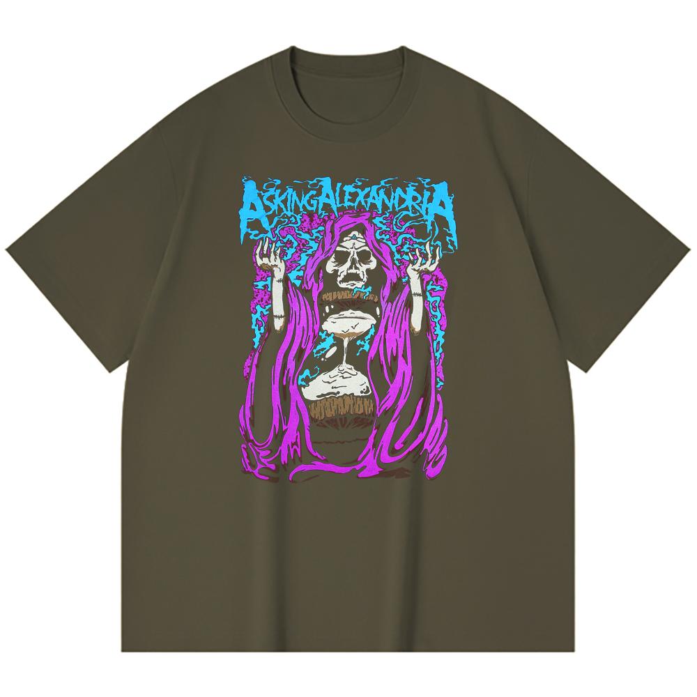 T-shirt Heavy Metal 100% Cotone 230 Gsm Stampa Band Rock Musica Popolare Unisex T-shirt Pesante in Cotone
