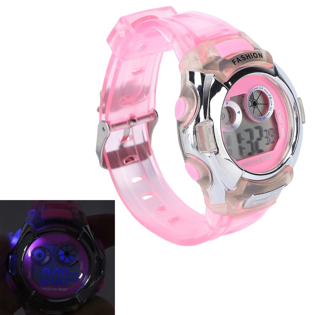Kids Watch Multifunctional Outdoor Sports Digital Electronic Watches for ChildrenPink