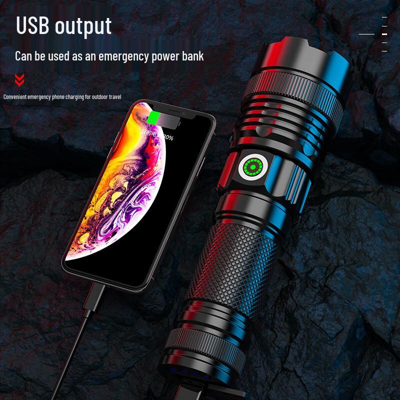 UOSU P50 Rechargeable Strong Light Flashlight