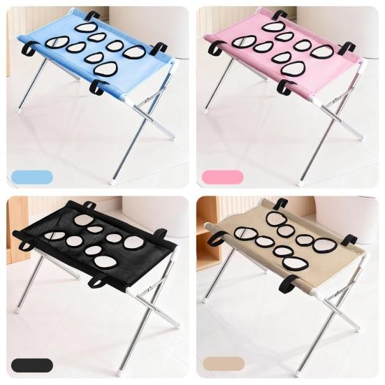 Pet Care Sling for Home Grooming Table, Hammock with Foldable Stand, 4-Hole or Restraint Bag 8-Hole, Washing Station Cats, Small Dogs,