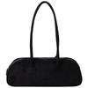 Women Suede Boston Tote Bag Suede Shoulder Bag Zipper Bowling Handbag Solid Color Multi-pocket Clutch Purse for Shopping Travel