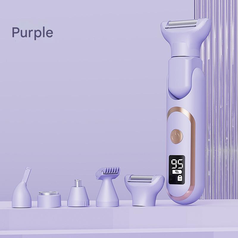 5 in1 Women's Electric Hair Trimmer for Body Face Bikini Underarm Nose-IPX7 Wet/Dry USB Rechargeable Painless Precision Trimming