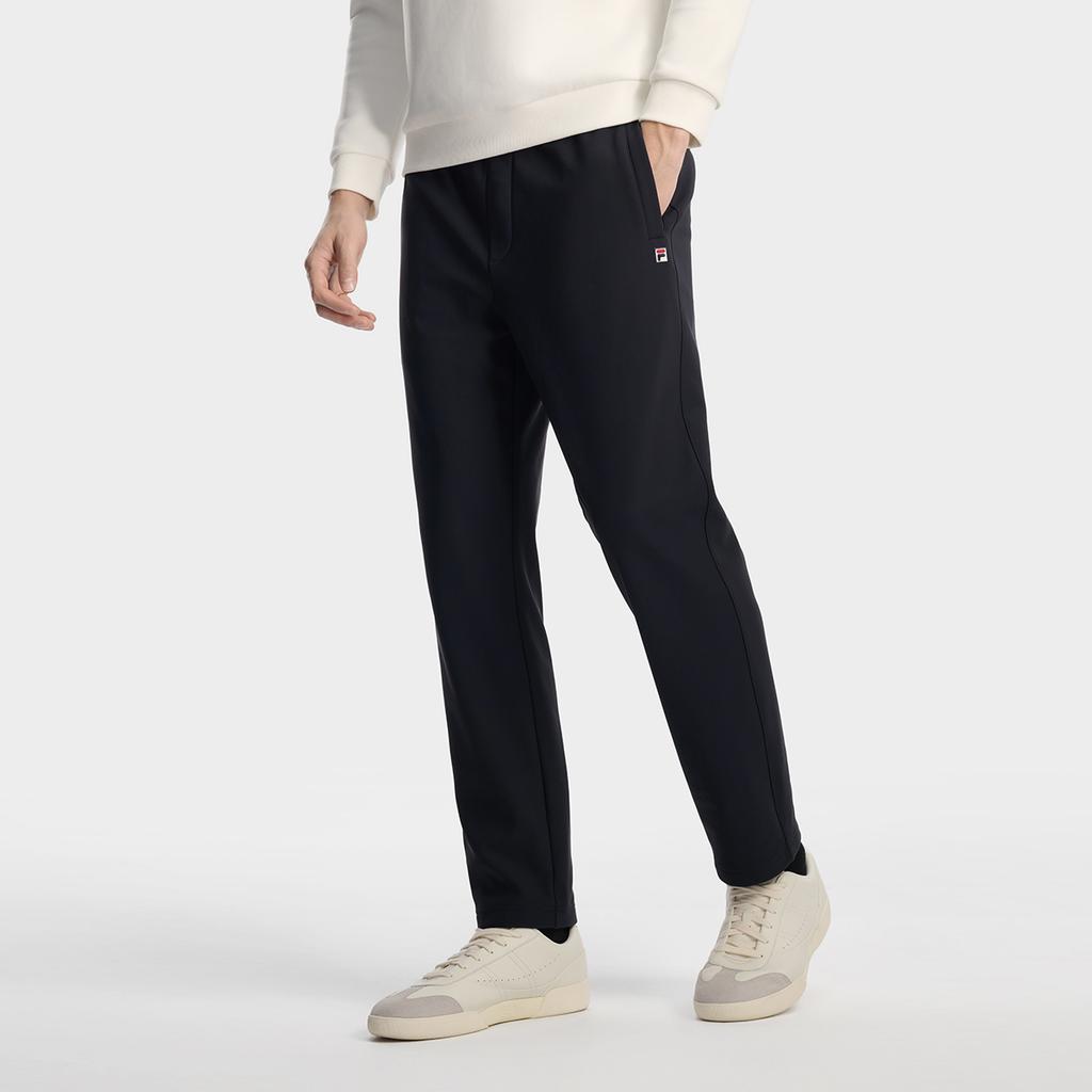 FILA Heritage Fleece Version Warm Fashion Simple Classic Comfortable Versatile Quality Knitted Straight Leg Casual Pants Men bottoms F11M618609FNV