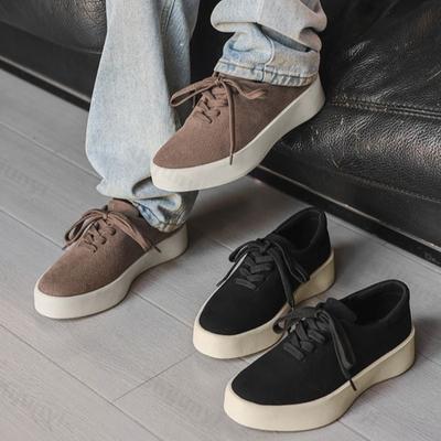 Fashion Concise Niche Design Low Top Thick Soled Shoes Men's 2025 Autumn New Fashion Trend Comfortable Versatile Lace Up Chunky sneakers
