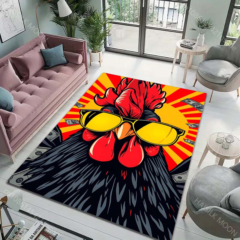 Personalized Cock Carpet for Living Room Bedroom Sofa Home Decor Non-slip Floor Mat Modern Rugs Luxury Gifts Fast Shipping