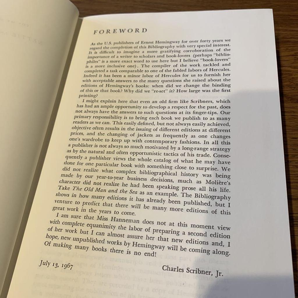 [USED] Hemingway: A Comprehensive Bibliography