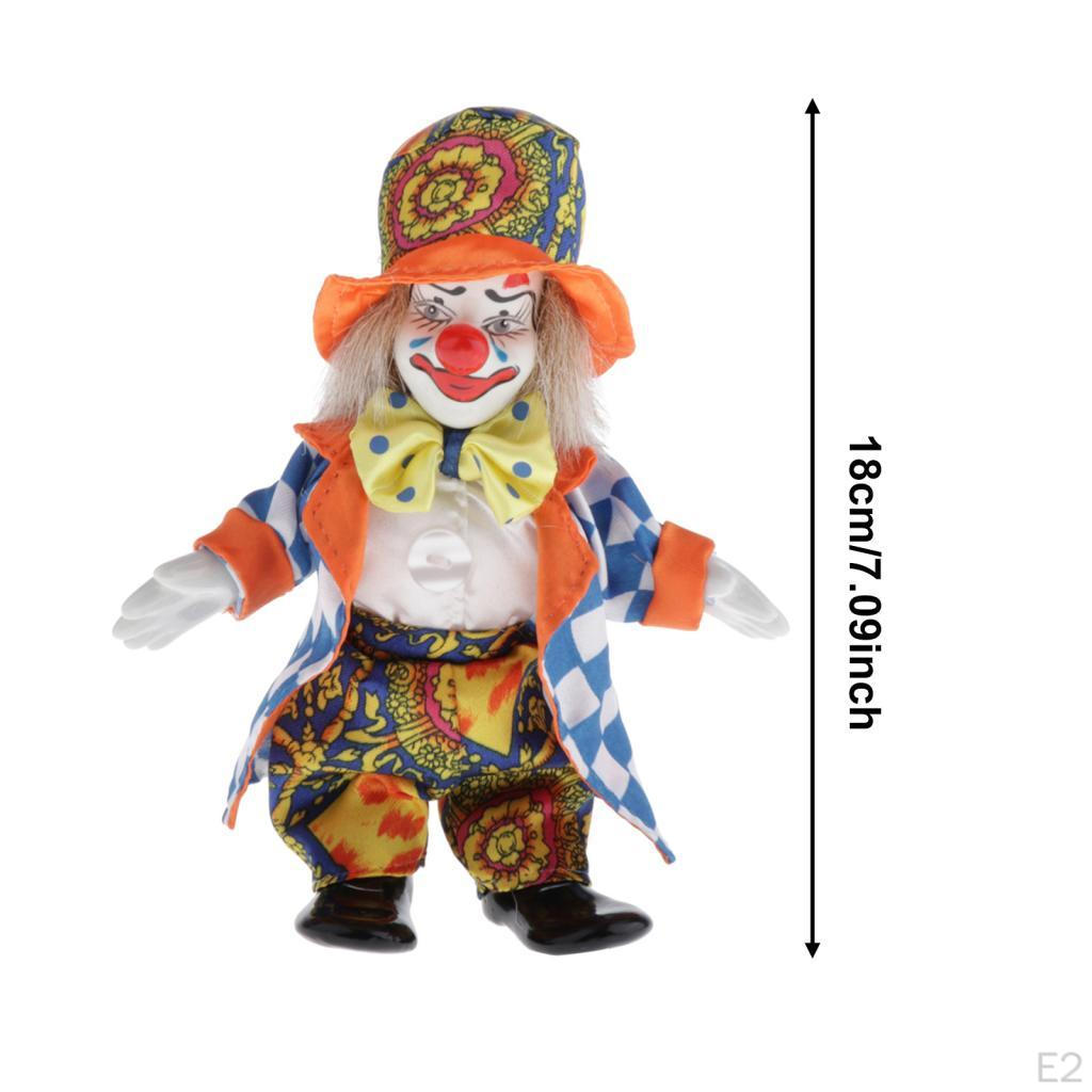 Dolls House Miniature 16cm Standing Doll Clown Toy Decoration