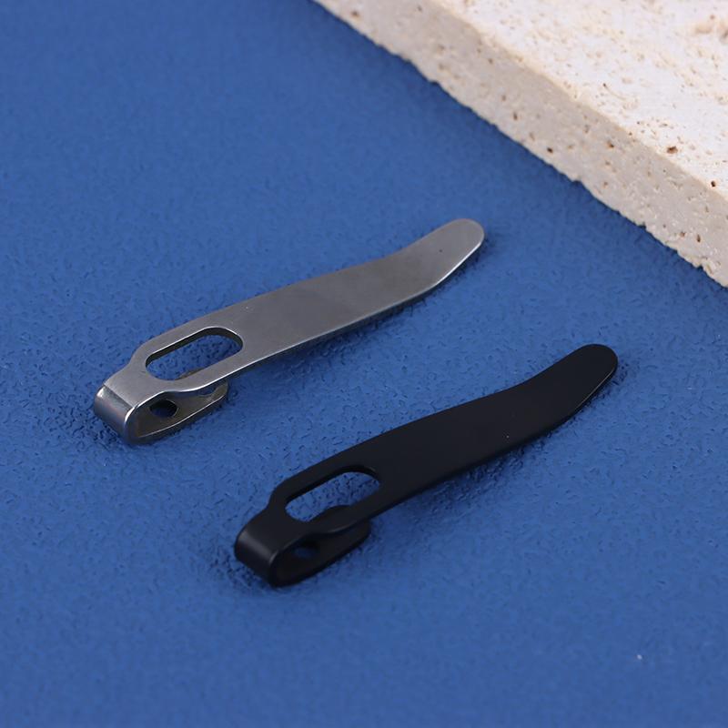 1Set 420 Stainless Steel Material Knife Back Clip With 3Pcs M2.5 Screws Pocket Waist Clamps For Knives Diy Make Accessories