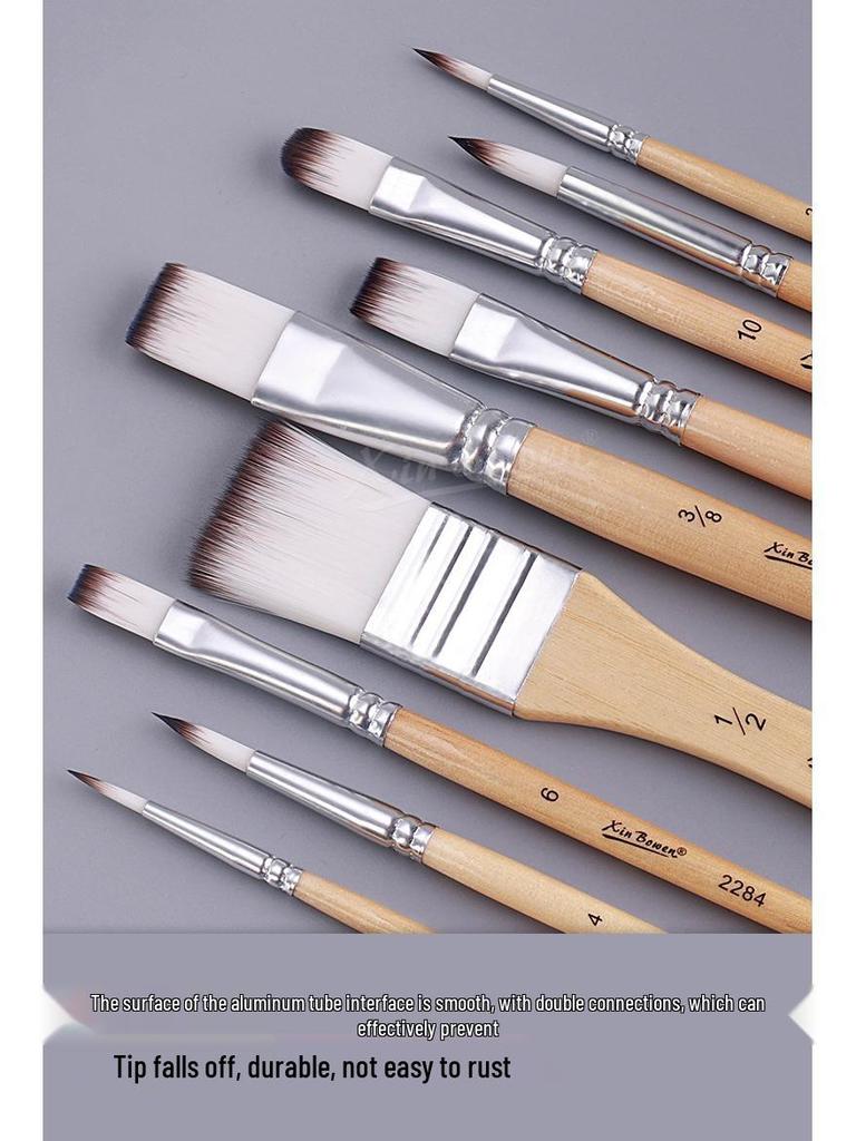 9-teiliges Nylonhaar-Pinselset für Wand- und Anfänger-Kunstmalerei