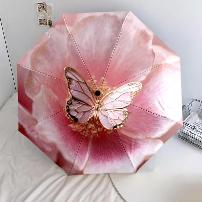 

1 шт. Автоматична складана парасолька - Мультяшний візерунок, Портативна та складана конструкція з 8 спицями, Різдвяні подарунки на День народження