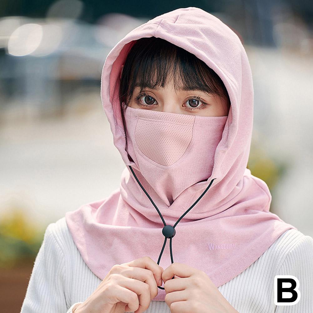 

Мужская и женская ветрозащитная теплая шапка для осени и зимы, интегрированная шапка с капюшоном, согревающая, теплая, Win I2T7 Pink-One size