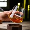 370ml/530ml Foreign Wine Glass Rotating Whiskey Glass Tumbler Cup Transparent Cocktail Tequila Glasses Cold Drink Mug Barware