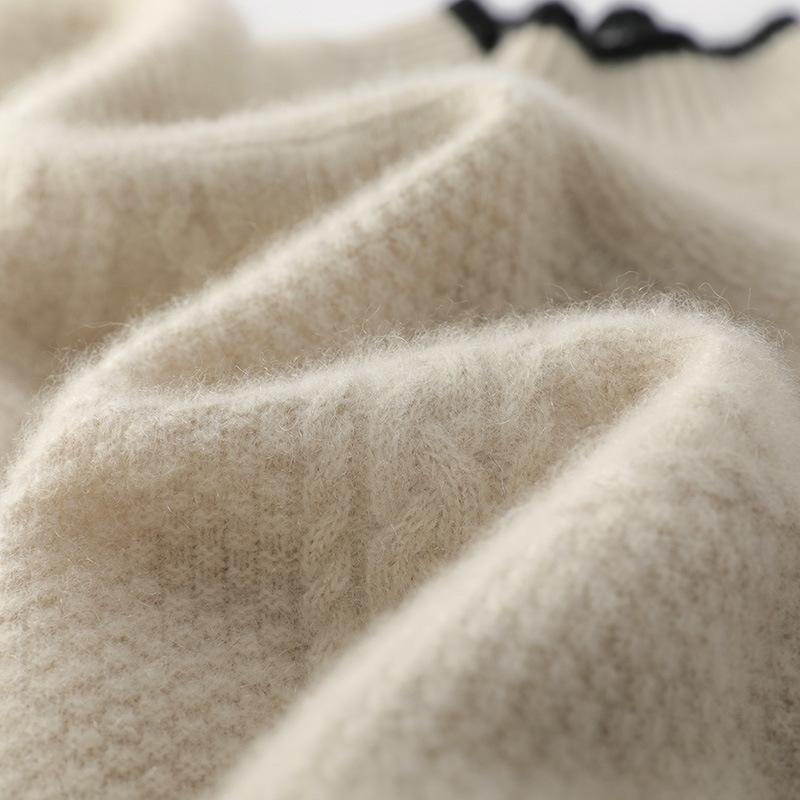 Semi-turtleneck Autumn and Winter Soft Waxy Warm Loose Versatile Pullover Top