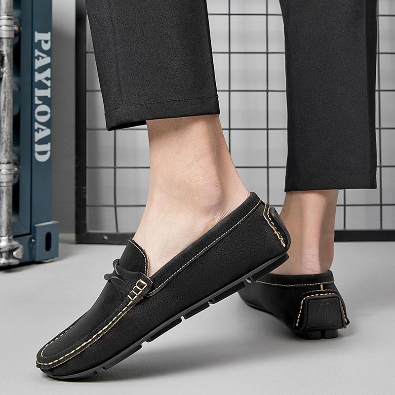 Men's Casual Leather Shoes Lightweight Loafers Moccasins Slip on Comfortable Driving Shoe