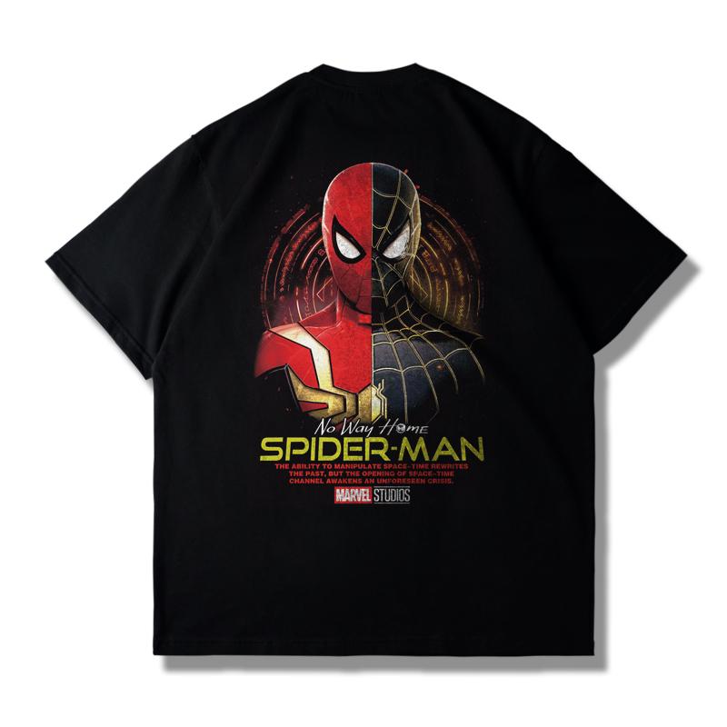 Genuine Spider-Man Hero Unreturned Joint Dutch Brother Short Sleeve T-Shirt Men's and Women's Loose Short Sleeves