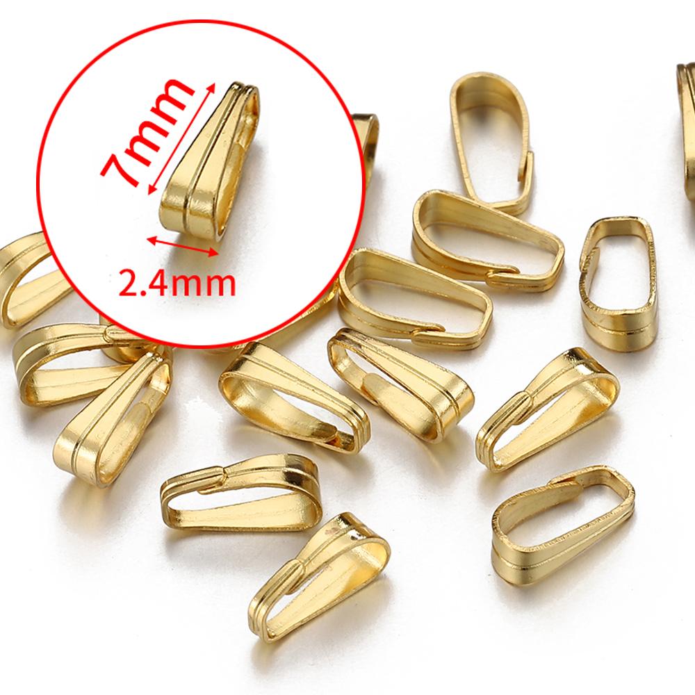 100 Stück 50 Stück Edelstahl Ösenverschluss für Anhänger Charms Verbinder Schnappverschluss Klippverschluss Halskette DIY Schmuckherstellung Zubehör