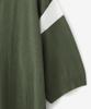 BLOND9 Cotton Varsity Open Collar Short Sleeve Knit_Deep Green