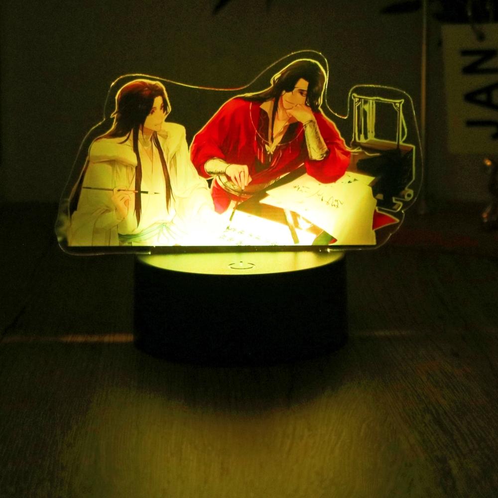 Tian Guan Ci Fu 3D Lamp Anime Figures LED Night Light Smart Touch Room Bedroom Decor Atmosphere Lamps Birthday Christmas Gifts
