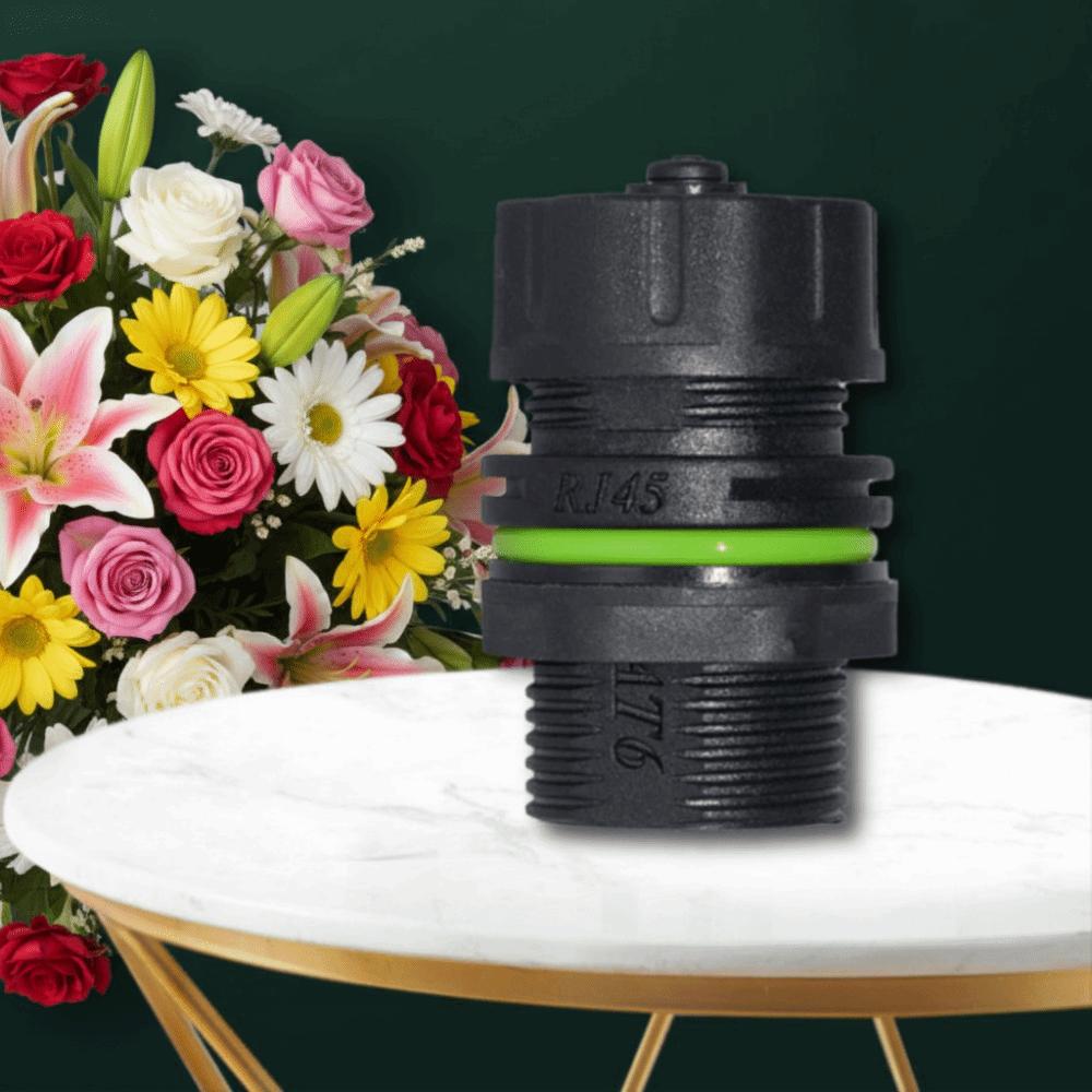 Female Socket IP68 Waterproof RJ45 Connector 8 Core Dual Size M20 M23 Panel Mount Ethernet Adapter Shielded