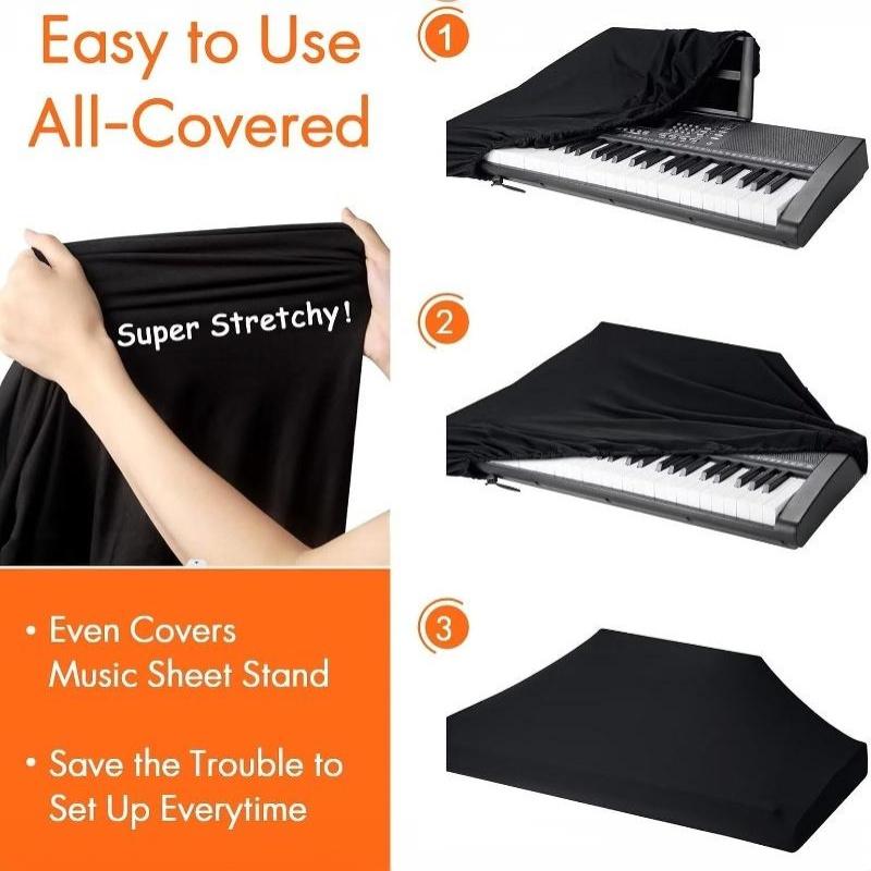 61/88 Key Digital Electronic Piano Cover Fabric Light Thin Keyboard Instrument Dust Cover Breathable Heat Radiation Dustproof