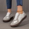 Leichte Frühlings-Freizeit-Damenschuhe in einfarbiger deutscher Stilrichtung, vielseitig, weiß
