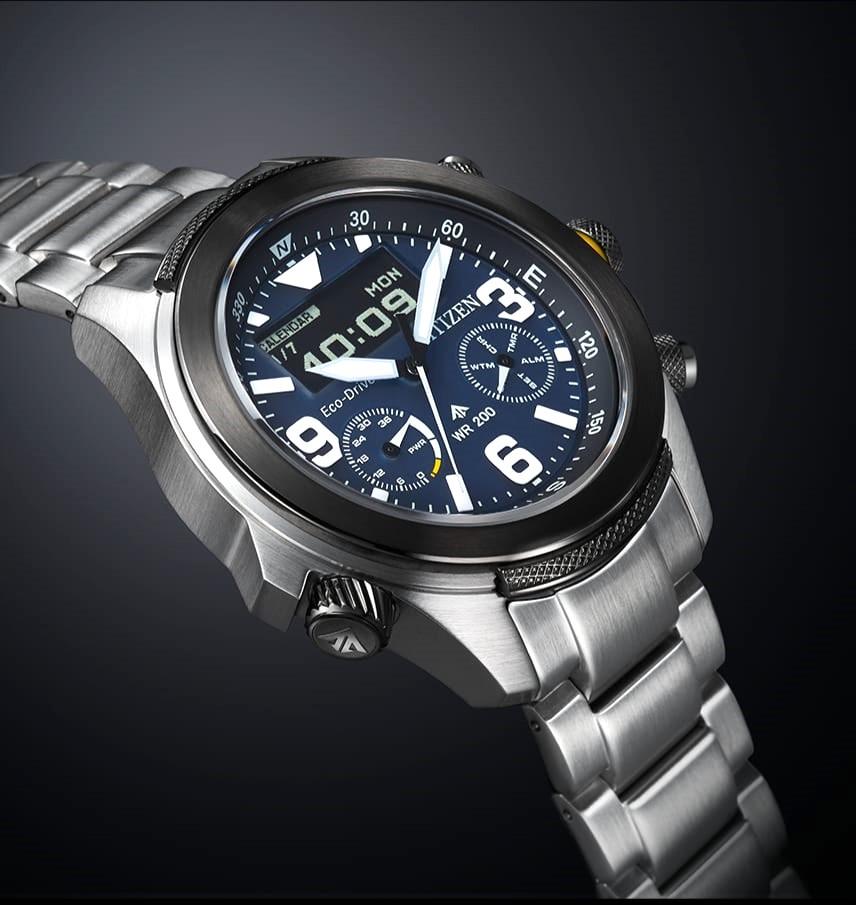 Citizen Orologio Eco-Drive Perpetual World Time Zaffiro SS JV1006-51L