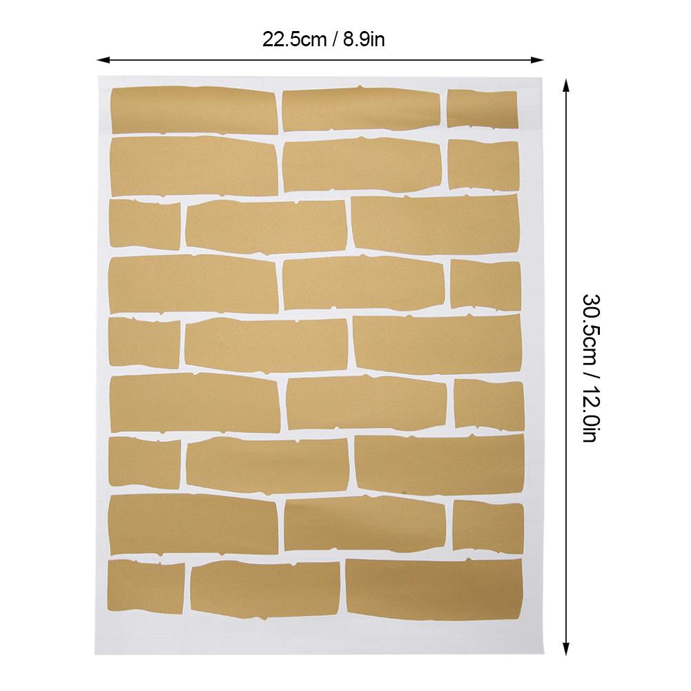 4Pcs Innovative Brick Pattern PVC Wall Sticker Home Decoration for Bedroom Living Room Use