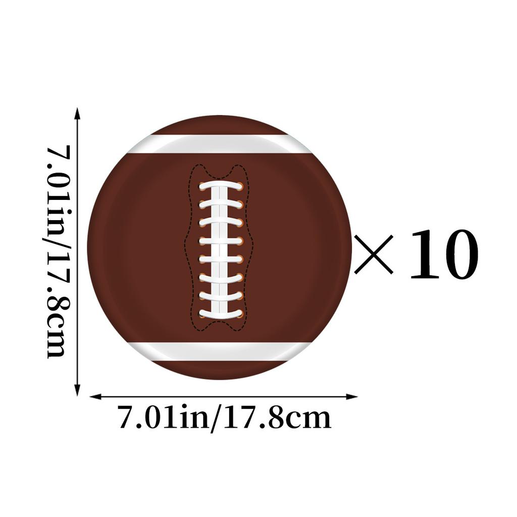 Super Bowl Birthday Theme Party Tableware American Football Paper Cup Plate Knife Fork Spoon