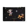 Disney, Collaboration Card Case Canvas With Calfskin Wallet, Card Holder Women's Bronze & Black & Multicolor CM725-QBM2