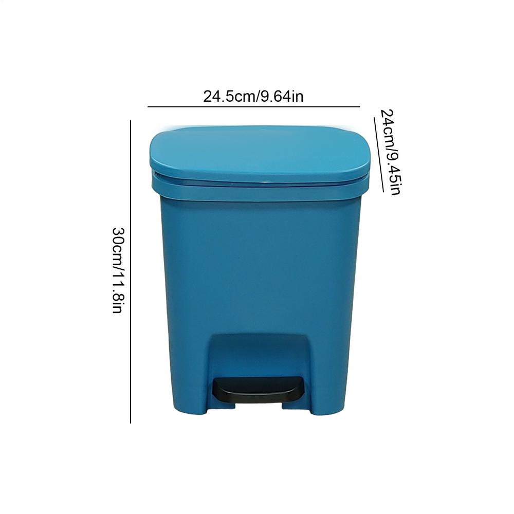 Bathroom Trash Can Hot Kitchen Trash Bin Rectangular Slim Garbage Can with Soft-Close Foot Pedal for Toilet Bedroom Living Room