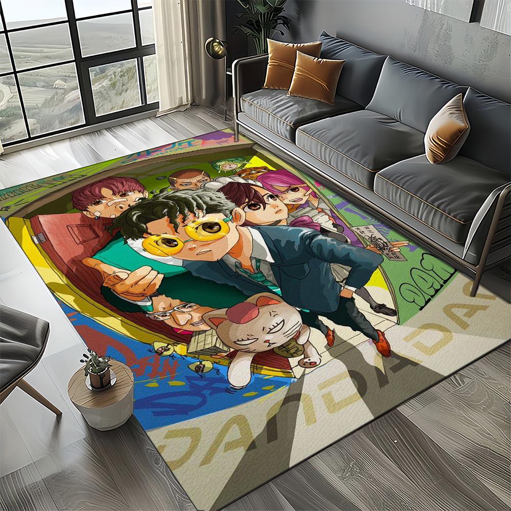 3D DAN DA DAN Anime Cartoon Teppich für Wohnzimmer Schlafzimmer Zuhause Sofa Dekoration, Kinder Spiel Rutschfeste Bodenmatte Geschenk