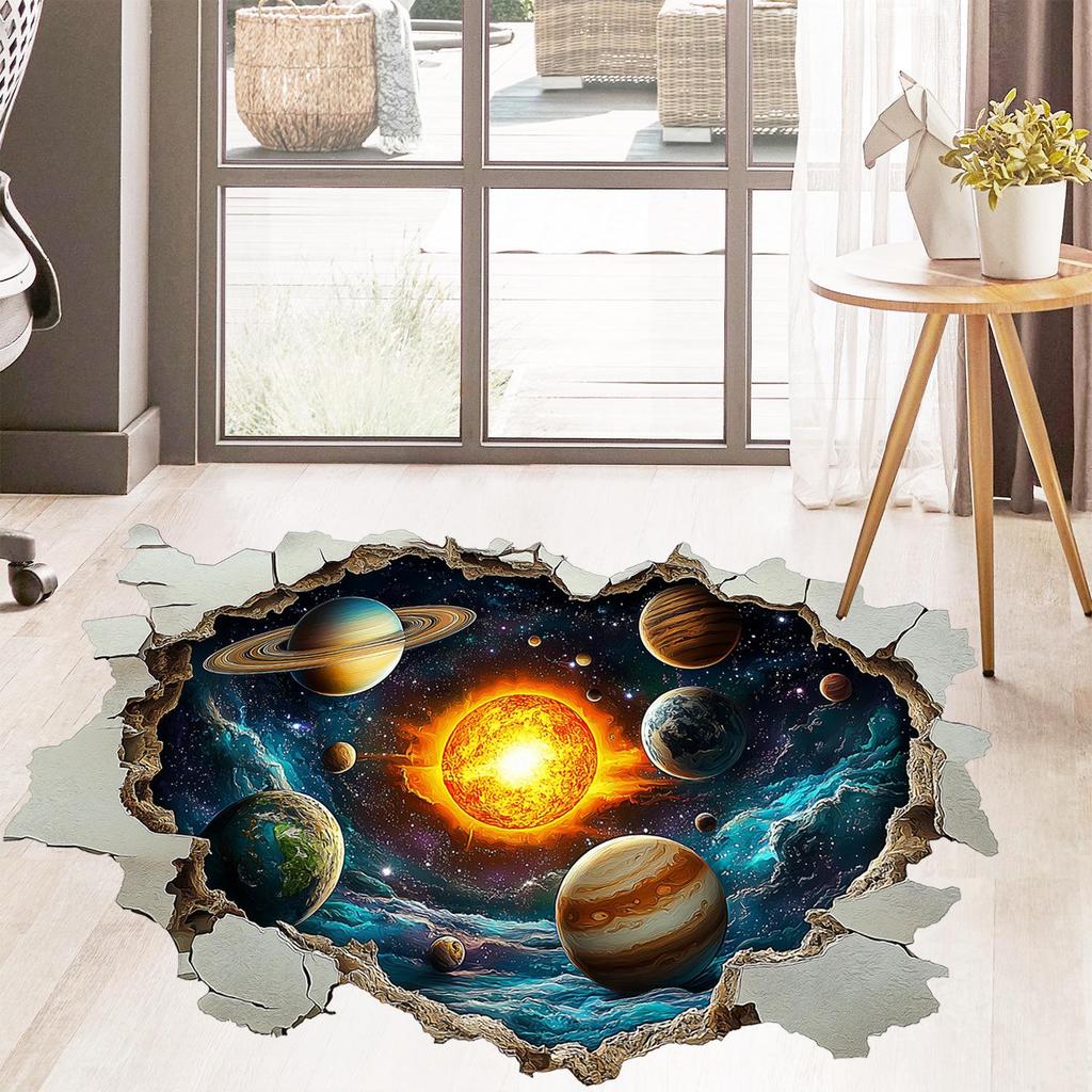 Creative Solar System Planet Wall Vinyl Stickers - Removable and Self-Adhesive Home Decor.