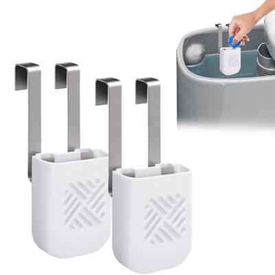 Toilet Tank Cleaning Tablet Holder Toilet Tank Bleach Tablet Bracket Hanging Toilet Bowl Cleaner Caddy for Blue Tablets Bleach Pods